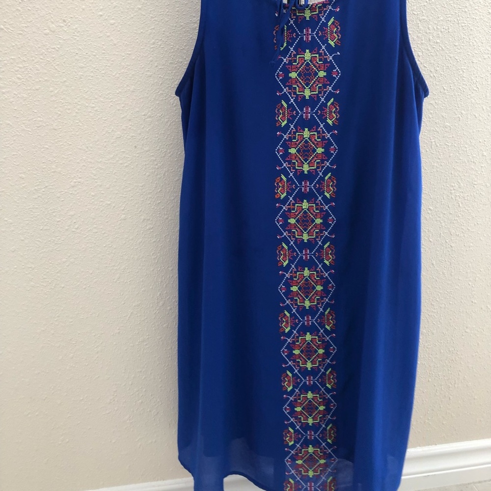 blue  dress